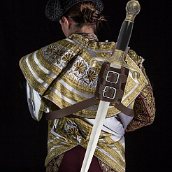 PU Leather Sword Holster Sword Back Sheath for Medieval Renaissance Cosplay Props&nbsp;AJEW-WH0248-583
