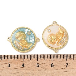 Epoxy Resin & Shell Connector Charms&nbsp;KK-K380-11A-G