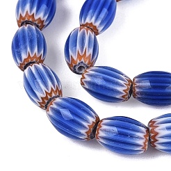 Handmade Millefiori Glass Barrel Beads Strands&nbsp;LA-N002-01A