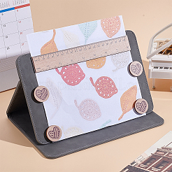 合成皮革のペーパーホルダーボード  木製マグネット付き  濃いグレー  260x175x14mm&nbsp;DIY-WH0622-604A
