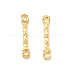 201 ステンレススチールリンクコネクター  ツイストバーリンク  ゴールドカラー  15x1.3x1mm  穴：1.2mm&nbsp;STAS-B011-02B-G