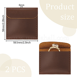 Cowhide Ring Storage Bags&nbsp;ABAG-WH0031-36C