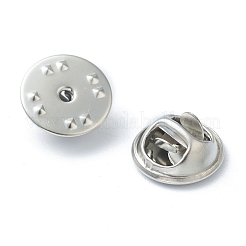変色しない304ステンレススチール製バタフライクラッチピンバック  ステンレス鋼色  11.5x5mm  穴：1.6mm&nbsp;STAS-H149-36P