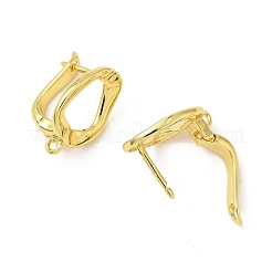 Brass Oval Hoop Earring Findings&nbsp;KK-G536-05G