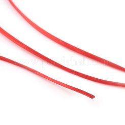 フラット弾性クリスタルストリング  弾性ビーズ糸  ストレッチブレスレット作り用  レッド  0.8mm  約10.93ヤード（10m）/ロール  25のロール/袋&nbsp;EW-S001-01