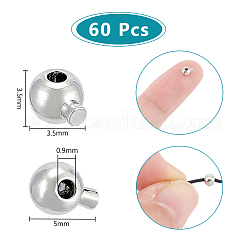 60Pcs Brass Crimp Beads&nbsp;FIND-UN0004-34B