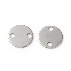 変色しにくい304ステンレススチールリンクコネクター  フラットラウンド  ステンレス鋼色  16x1mm  穴：3mm&nbsp;STAS-F192-014P