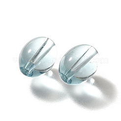 K9ガラス  模造オーストリアクリスタルビーズ  オーバル  ライトブルー  11x8mm  穴：1.2~1.3mm&nbsp;GLAA-R004-01V