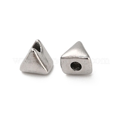 304ステンレススチールビーズ  三角形  ステンレス鋼色  4x4x3.5mm  穴：1~1.2mm&nbsp;STAS-D204-08P