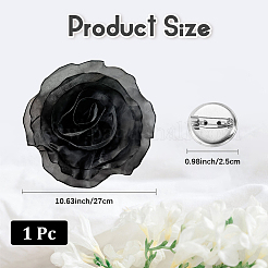 1Pc Flower Polyester Brooches&nbsp;JEWB-CN0001-08B