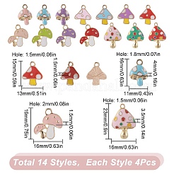 56Pcs 14 Style Alloy Enamel Pendants&nbsp;ENAM-SC0003-77