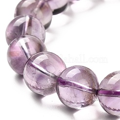 天然アメジスト ラウンド ビーズ ストレッチ ブレスレット  内径：2-3/8インチ（6cm）  ビーズ：10.8~11.8mm&nbsp;BJEW-B071-01B