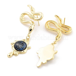 Rack Plating Eye Brass Stud Earrings&nbsp;EJEW-C108-07G-05