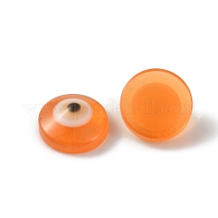 Flat Round with Evil Eye Resin Cabochons&nbsp;CRES-CJC0001-39