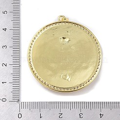 Rack Plating Brass Micro Pave Clear Cubic Zirconia Pendants&nbsp;KK-K341-53B-G