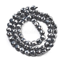 テラヘルツストーンビーズ連売り  多面カット  フラットラウンド  6~7.5x4~5.5mm  穴：0.8~1mm  約56~70個/連  15.31~16.10インチ（38.9~40.9cm）&nbsp;G-C179-A11-02