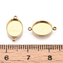 304 Stainless Steel Connector Cabochon Settings&nbsp;STAS-N115-35G