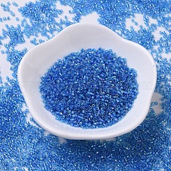 MIYUKIデリカビーズ小  シリンダー  日本製シードビーズ  15/0  （dbs0177)透明カプリブルーab  1.1x1.3mm  穴：0.7mm  約175000個/袋  50 G /袋&nbsp;SEED-X0054-DBS0177