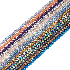 13 Strands 13 Colors Transparent Electroplate Glass Beads Strands&nbsp;EGLA-TADJ0001-14