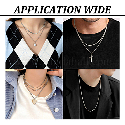 6Pcs 6 Styles Stainless Steel Cable & Snake & Rope & Box Chain Necklaces Set for Men Women&nbsp;NJEW-TA0001-14