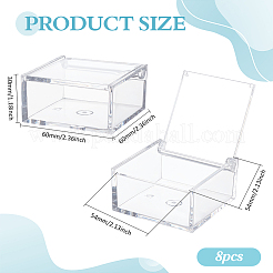 Transparent Acrylic Packaging Boxes with Flip Lid&nbsp;CON-WH0085-122A