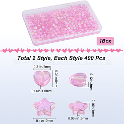 800Pcs 2 Styles Eco-Friendly Transparent Acrylic Beads&nbsp;TACR-SP0001-01C