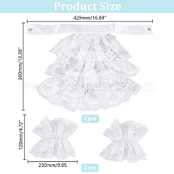 Polyester Lace Jabot and Cuffs Set&nbsp;DIY-WH0678-16