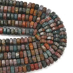 天然石インディアン瑪瑙ビーズ連売り  六角平石ビーズ  6x7x3.5mm  穴：0.9mm  約108~109個/連  14.96~15.04''（38~38.2センチメートル）&nbsp;G-L654-I09-01