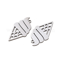 ステンレスペンダント201個  アイスクリームチャーム  ステンレス鋼色  25.5x14x1mm  穴：1.4mm&nbsp;STAS-I364-13P