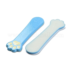 不透明樹脂の足跡カボション  DIYアクセサリー  ライトスカイブルー  65.5x18x3mm&nbsp;LS-RESI-A027-01