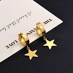 Stainless Steel Star Hoop Earrings&nbsp;TM6235