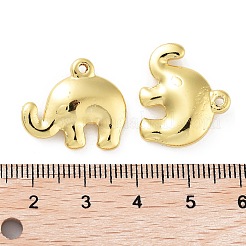 304ステンレスペンダント  18KGP本金メッキ  象  17x20x4.5mm  穴：1.5mm&nbsp;STAS-F304-02G-06
