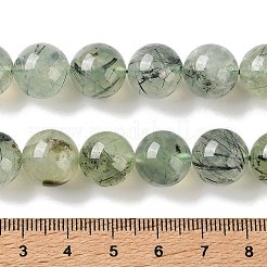 天然石プレナイトビーズ連売り  スムーズなラウンド  12~13mm  穴：1mm  約31個/連  15.16''（38.5センチメートル）&nbsp;G-G474-A01-12mm