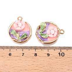 Rack Plating Alloy Enamel Pendants&nbsp;ENAM-N056-412B
