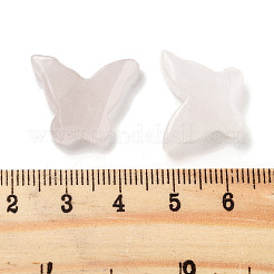 天然石ローズクォーツペンダント  蝶のチャーム  19.5x15x5.5mm  穴：1mm&nbsp;G-H007-07D