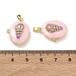Brass Locket Pendants&nbsp;KK-A294-12G-01
