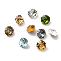 Faceted K9 Glass Rhinestone Cabochons&nbsp;GGLA-R402-08D