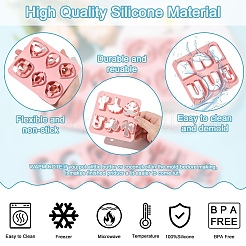 腹筋クッキーカッター  ひし形/楕円形/円形  ピンク  100x100mm&nbsp;BAKE-YW0001-002