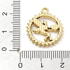 合金ラインストーンペンダント  UVメッキ  妖精  ハート  ゴールドカラー  21.5x18.5x2.5mm  穴：1.8mm&nbsp;FIND-U026-04G