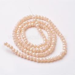 Electroplate Glass Beads Strands&nbsp;EGLA-F124-FR-A02