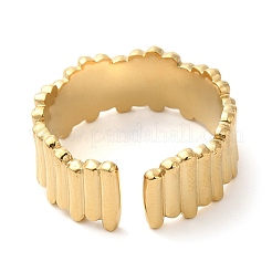 304ステンレススチールツイストオープンカフリング女性用  18KGP本金メッキ  usサイズ8 1/2(18.5mm)&nbsp;RJEW-I098-19G