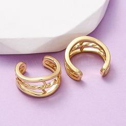 Brass Triple C-Shaped Cuff Earrings&nbsp;EJEW-D332-05E-G