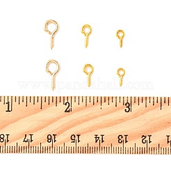 アイアンスクリューアイピンヒートンキャップ  片穴パーツ用  ゴールドカラー  8~13x4~6.5x1~1.5mm  穴：2~4mm  600pc&nbsp;IFIN-FS0001-57