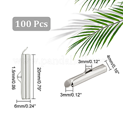 304 Stainless Steel Slide On End Clasp Tubes&nbsp;STAS-UN0044-82B-P