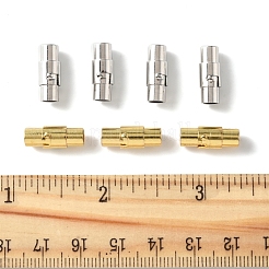 8セット2色の真鍮ロックチューブマグネット留め具  コラム  ミックスカラー  15x6mm  穴：4mm  4個/セット&nbsp;KK-FS0001-61