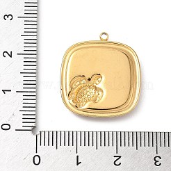 304 Stainless Steel Epoxy Resin with Natural Shell and Sequins Inside Pendants&nbsp;STAS-L026-17G-H04