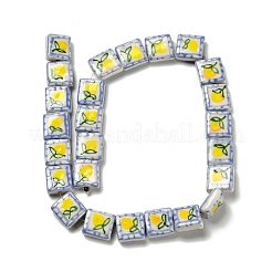 Printed Handmade Porcelain Beads&nbsp;LAMP-D303-06F-01