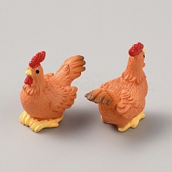Resin 3D Rooster Ornaments&nbsp;DJEW-WH0042-71A