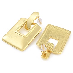 Brass Rectangle Stud Earrings&nbsp;EJEW-K293-11G