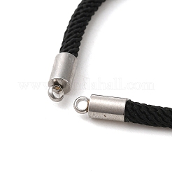Milan Cord & 304 Stainless Steel Bracelets Making&nbsp;MAK-H004-01A-P01